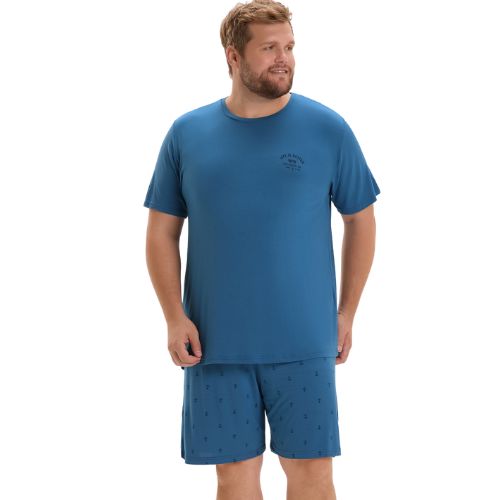 PIJAMA AZUL MASCULINO PLUS- COR COM AMOR