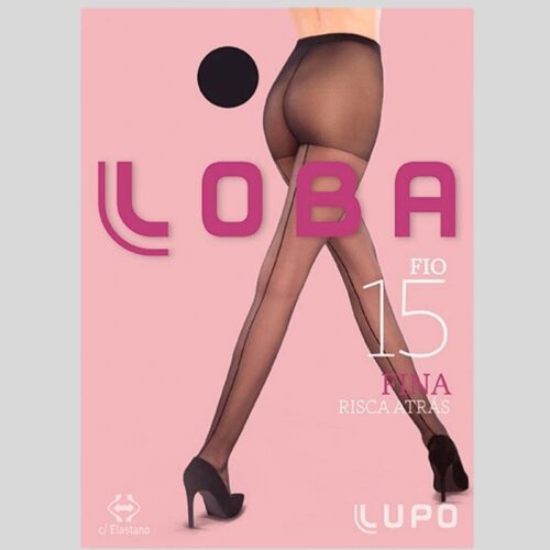 MEIA FINA RISCA ATRAS FIO 15 -LOBA