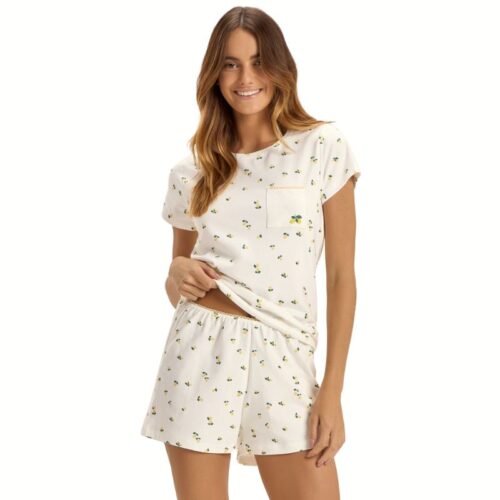 PIJAMA MGA LIMÃO SICILIANO- COR COM AMOR