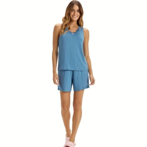PIJAMA REGATA COM BERMUDA - COR COM AMOR